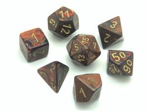 Chessex Dice Set - Scarab Blue Blood/gold
