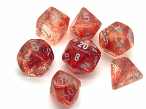 Chessex Dice Set - Nebula Red/silver