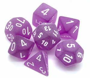 Chessex Dice Set - Frosted Purple/White