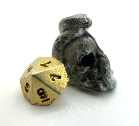 Chessex Dice - Micro Metal Gold D10