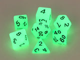 Fluorescent Moon - Glow in the Dark Polyhedral Dice Set