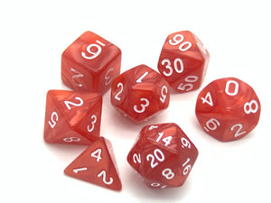 Red Pearl - Polyhedral Dice Set