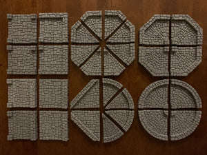 Dungeon Epics - Circles and Octagons - Traveling Dungeon Tiles - Wooden Storage Box